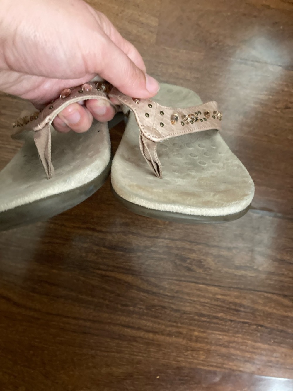 Vionic Womens Tan Jewel Thong Sandals Sz 9 - Picture 4 of 8